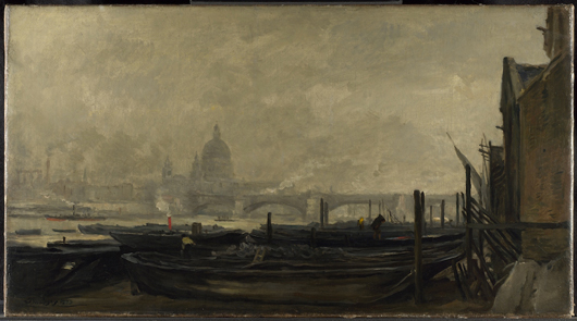 Charles-François Daubigny, ‘St. Paul's from the Surrey Side,’ 1871-3, oil on canvas. The National Gallery, London Presented by friends of J.C.J. Drucker, 1912. © The National Gallery, London.